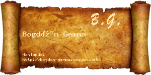 Bogdán Gemma névjegykártya