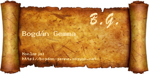 Bogdán Gemma névjegykártya